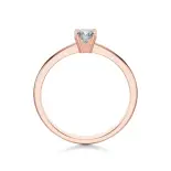 Pierścionek z diamentem różowe złoto